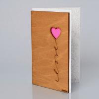 Деревянная открытка "Сердечко"