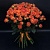 25 оранжевых кустовых роз 